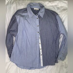 Bohme Striped Button-Up Blouse